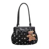 Bolsa de Cubo Fresca y Dulce al por Mayor para Mujer, Bolso de Hombro Plegado de Lunares Nuevo Otoño 2026, Bolso de Axila para el Trabajo