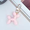 Pingente de Cachorro de Balão Chaveiro de Acrílico Banhado Mini Criativo DIY Pingente para Chaveiro Bolsa Decoração