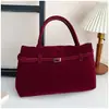 Nuevo Bolso de Mano de Gamuza Esmerilada de Gran Capacidad Transfronterizo, Diseño Retro de Nicho, Bolso Tote Versátil de Moda para el Trabajo