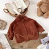 Chaqueta Camisa de Pana de Manga Larga Nueva para Niño Primavera y Otoño Bebé Estilo Coreano Casual Versátil Moda Ropa para Salir Vintage