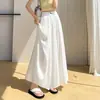 Calças largas de verão femininas em seda gelada e linho com cintura semi-elástica, plissadas e com bom caimento, culotes casuais de algodão e linho Yamamoto