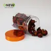 Botellas de Plástico para Mascotas de Grado Alimenticio para Almacenar Hierbas Medicinales, Cáscara de Mandarina Seca, Vejiga Natatoria de Pescado y Rosas Rojas, con Tapas Doradas Electroplateadas