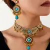 Accesorios de Moda Europeos y Americanos Transfronterizos Más Vendidos Collares y Pendientes de Estilo Étnico Bohemio Set de Collares de Lujo Ligero Vintage