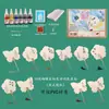 Traje de leque laqueado laque especial para leque redondo saco de material DIY pintura de grafite para jardim de infância brinquedos educativos feitos à mão para crianças