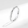 Anillo de Pareja de Bambú Plata de Ley s925 Simple Estilo Frío Floración Ligero Cara a Cara Regalo de San Valentín