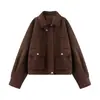 Comercio Exterior Venta al por mayor Transfronteriza Spot Otoño 2025 Nuevo Estilo Europeo y Americano Chaqueta Casual Holgada Retro para Mujer Chaqueta