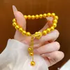Pulsera Nueva con Hebilla Ot, Borla de Cuentas Redondas para Mujer, Elegante, Lujo Ligero, Gama Alta, Diseño de Moda y Versátil, Joyería