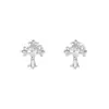 Pendientes de Plata Pura S999 Estilo Coreano Dulce Fresco Serie Cruz para Mujer, Pendientes de Plata de Moda Versátiles Tendencia para Hombre, Venta al por Mayor