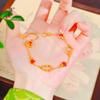 Tienda de oro Jin Yan con pulsera collar de calabaza esmaltada en oro arena temperamento alta tendencia pulsera collar versátil