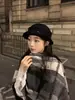 Coleção de Chapéus~Chapéu de Lã com Laço Estilo Hepburn para Mulheres Outono e Inverno Nova Moda Boina Elegante