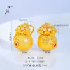 Puzuo Cor Forte Que Mantém Ouro Banhado DIY Acessórios Escovado Cravejado de Diamante Saco da Sorte Saco de Dinheiro Trevo de Quatro Folhas Borboleta Cabacinha Pingente Colar