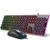 Set de Teclado y Ratón USB con Cable K13 de Cero Citas Sensación Mecánica Teclado y Ratón Luminosos para Juegos Accesorios para Computadora