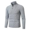 2024 comércio exterior AliExpress novo masculino gola alta meio zíper pulôver suéter plus size moda casual suéter