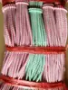 Suministro directo de fábrica banda elástica elástica redonda de 4 mm con puntos rojos y blancos estilo antiguo banda elástica de salto tienda de productos de dos yuanes