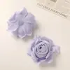 Temperamento gentil borda branca queimada seda brilhante cacheado rosa rosa rosa DIY grampo de tubarão feito à mão broche acessórios de vestuário acessórios