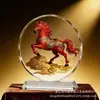 Ornamental de Prato Redondo Girassol de Cristal Fique Rico Imediatamente Dragão e Fênix Trazem Auspiciosidade Riqueza de Todas as Direções Item Decorativo Mesa de Exibição para Inauguração de Loja