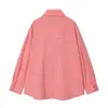 Comercio Exterior 2026 Primavera Nueva Moda Femenina Estilo Europeo y Americano Casual Holgada Cuello Alto Camisa Rayada Decorada con Lazo
