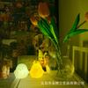Luz nocturna LED de dibujos animados con forma de pato para dormitorio, creativa, para mesita de noche, decoración, puesto de mercado nocturno, regalo