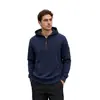 Sudadera con Capucha y Media Cremallera para Hombre Otoño Invierno Multibolsillos Pullover Sudadera con Capucha y Cordones para Hombre Talla Europea