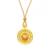Collar de Planeta Giratorio de Arena Dorada con Puntos de Diamante, de Alto Color y Retención de Color, Chapado en Oro Real, Esférico Tridimensional, con una Sensación Única