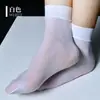 912 Meias Finas Curtas Brilhantes para Mulheres, Meias Transparentes Respiráveis Ultrafinas para o Verão, Comprimento Meio da Panturrilha, Suaves como Seda