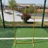 Novo painel de ferro para casamento com moldura retangular, suporte de fundo para decoração de casamento, arco de suporte com moldura quadrada geométrica, portal de flores