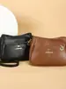 Bolso de Cuero Suave de Moda 2026 para Mujeres de Mediana Edad, Simple y Elegante, Bolso de Hombro de Gran Capacidad, Bolso Cruzado para Mamá