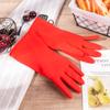 Novas luvas domésticas de látex cor sólida com forro de fleece para limpeza, boca larga, luvas de acabamento para lavar vegetais, luvas domésticas para esfregão