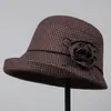 Chapéu de Pescador Xadrez Novo Estilo Outono e Inverno para Mães, Fashion, Elegante, Afina o Rosto, Chapéu de Pescador Estiloso com Laço para Mulheres