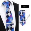 Corbata de Negocios a Rayas para Hombre Formal Profesional Roja Azul Atada a Mano Imitación Seda 7.5cm Stock Listo de Fábrica
