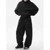 Conjunto de Sudadera con Capucha de Color Sólido de Peso Pesado Estilo Casual para Hombre, Temporada de Primavera, Marca de Moda Oversize, Corte Holgado para Adolescentes, Conjunto Fresco y Elegante