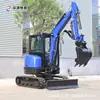 Excavadora Pequeña para Cavar Tierra, Usada para Proyectos de Demolición en Interiores, Excavadora Pequeña para Uso Doméstico y Agrícola, Excavadora Micro Tipo 35