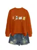 Moletom casual feminino versátil outono e inverno com aroma de especiarias de abóbora aconchegante Amazon eBay estação independente moda casual