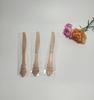 Retro Cuchillo y Tenedor Oro Rosa para Bistec Desechable Plástico Dorado Tenedor para Comida Occidental Cuchillo Engrosado, Tenedor y Cuchara Empaquetados Individualmente