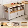 Prateleira de Cozinha Multifuncional Mesa de Corte de Legumes Bancada Armário de Chão Multicamadas Armazenamento de Micro-ondas Armário Lateral Doméstico