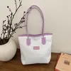 Bolsa tote de grande capacidade, nova coleção de verão 2026, adequada para o trabalho e o trajeto diário, com detalhe de laço, pode ser carregada como bolsa de ombro, bolsa de mão ou bolsa de axila