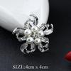 Moda coreana cristal pedrería personalidad combina con todo corona de perlas broche pequeño prendedor damas hebilla para toalla de seda envío gratis