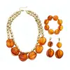 Collar Irregular de Perlas Acrílicas Transfronterizo Europeo y Americano, Cadena para Clavícula de Lujo Ligero y de Gama Alta, Collar de Moda Estilo Vacaciones para Mujer