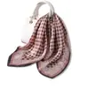 Bufanda cuadrada sencilla de seda a cuadros para mujer, con estampado vintage de anacardos, pequeña, profesional, para viajes, con protección solar, cuadrada.