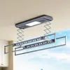 Secador de Roupas Elétrico com Controle Remoto Inteligente Automático para Varanda Uso Doméstico, Altura Ajustável para Cima e para Baixo