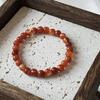 Novo Estilo Chinês Material Natural de Sichuan Agata Vermelha Chama Flutuante de Gelo Pulseira Design de Nicho Pulseira de Círculo Único para Filha Acessórios Versátil