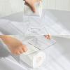 Caja de pañuelos de acrílico transparente para escritorio, cuadrada, para toallas faciales, tubos de papel, rollos de papel higiénico, caja de pañuelos