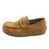 Mocasines Mujer 2026 Otoño Invierno Nuevos Piel Mate Retro Suela Suave Cómodos Punta Redonda Sin Cordones Casuales Zapatos de Mujer