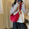 Bolsa simples de nylon para mulheres, novo modelo 2026, bolsa transversal casual leve para estudantes, bolsa de ombro de grande capacidade para o dia a dia