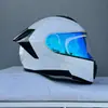 Casco Abierto de Motocicleta Ff Casco de Motocicleta de Media Temporada con Doble Lente Casco Integral de Motocicleta para Hombre y Mujer Vehículo Eléctrico