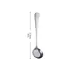 Cuchara Redonda de Acero Inoxidable 304 Modelo Nuevo Transfronteriza, Cuchara Portátil para Arroz, Cuchara de Sopa Plana para el Hogar