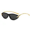 Nuevas Gafas de Sol Estilo Retro Mismo Estilo que Julian Chen Yu, Montura Estrecha Ojo de Gato, Gafas de Sol Metálicas con Nudo, Protección Solar y Protección UV