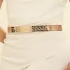 Corrente de cintura estilo retrô transfronteiriça design oco simples corrente de cintura de metal acessórios de vestuário cinto decoração de vestido feminino