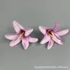Simulação de pequena flor de lírio pequeno lírio do vale 7cm pequena cabeça de orquídea confecção de cocar de minoria étnica decoração de caixa de presente manual