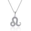 Cadena Clavícula Doce Signos del Zodíaco Colgante Moissanita Color D a la Moda Gra Transfronterizo Letras Personalizadas Collar de Plata Esterlina S925 para Mujer